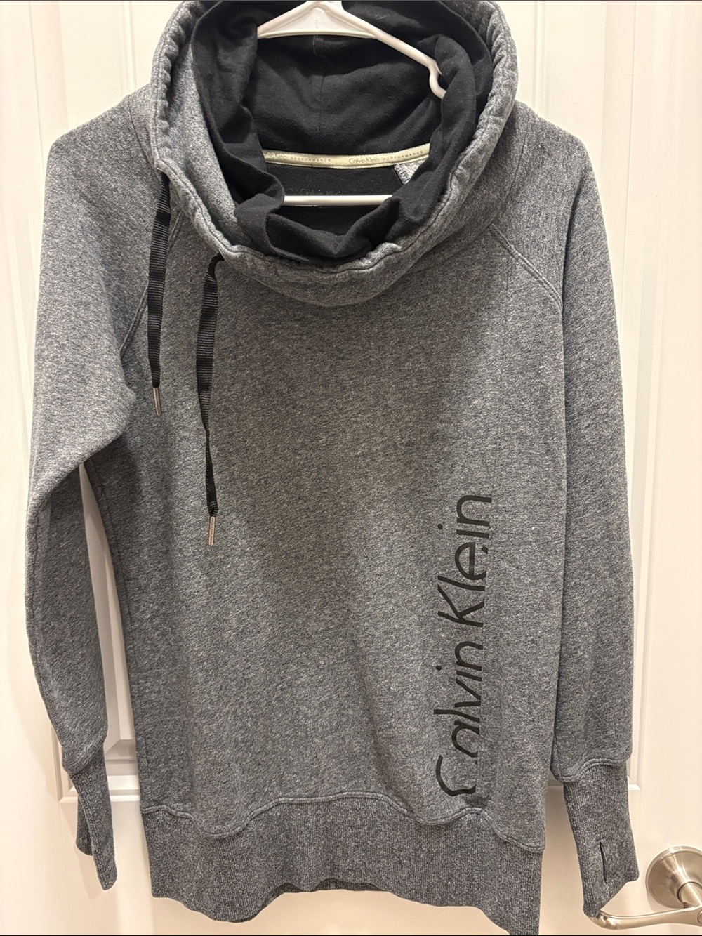 Calvin Klein Performance Women’s Small Cowl Neck Hoodie Thumbhole Pullover